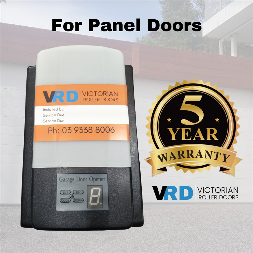 VRD T-1000 panel door opener with five-year warranty